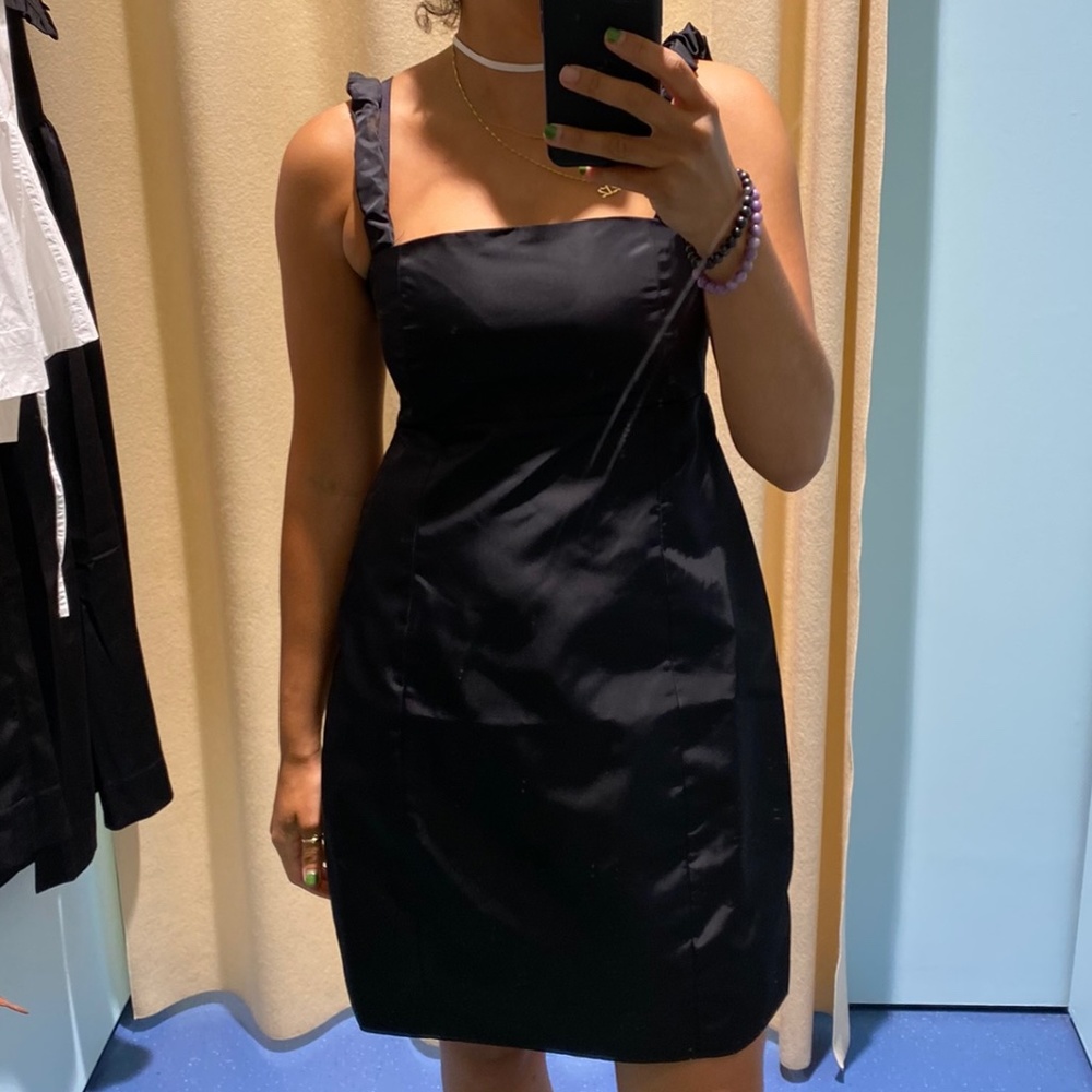 Ganni Black nylon dress